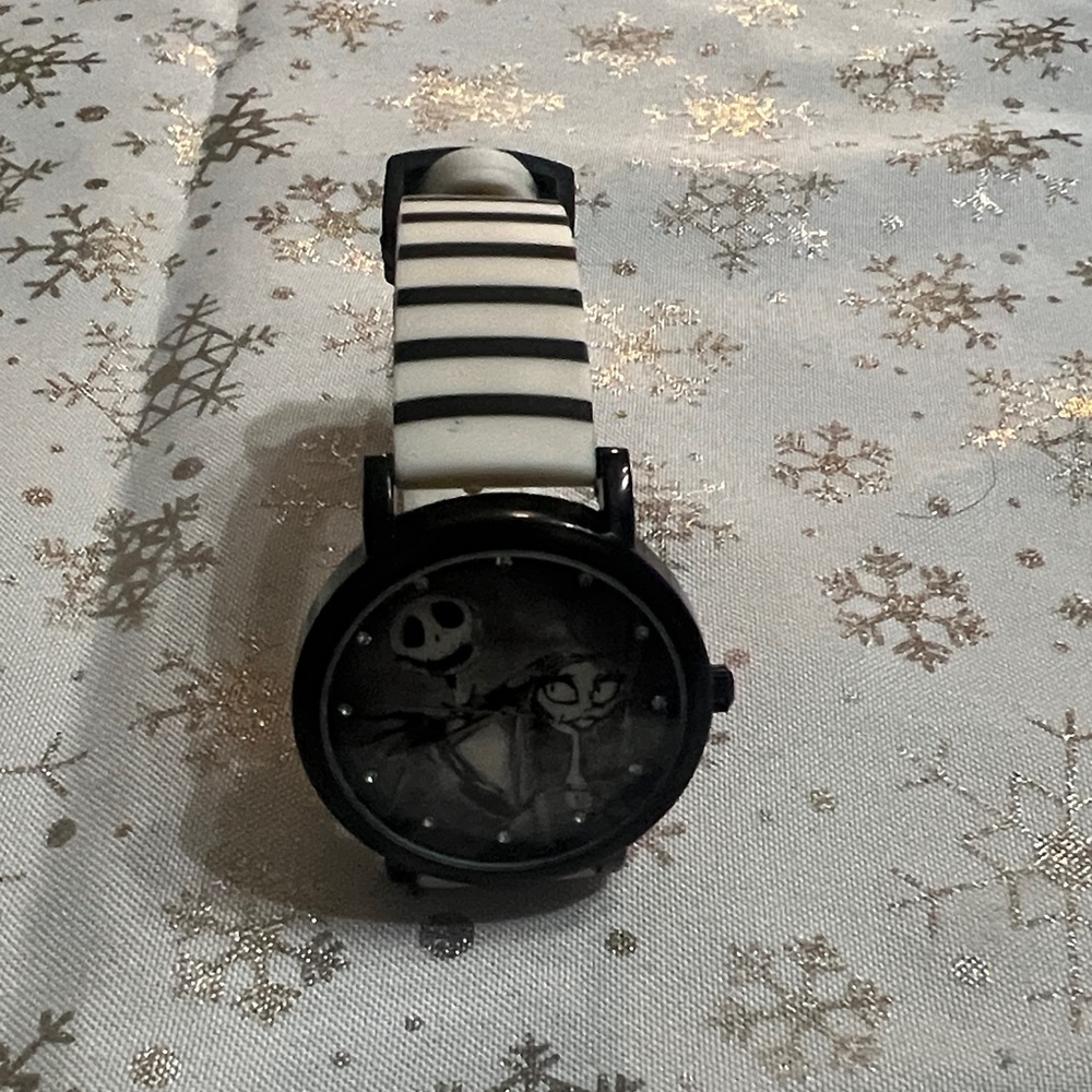 Disney Black and White Striped Watch